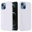 For iPhone 14 Plus Shockproof Silicone Magsafe Case (White) - 1