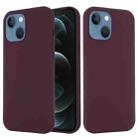 For iPhone 14 Plus Shockproof Silicone Magsafe Case (Plum Color) - 1