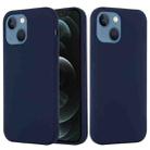 For iPhone 14 Plus Shockproof Silicone Magsafe Case (Navy Blue) - 1