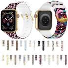 Square Buckle Color Printing Watch Band For Apple Watch Series 7 41mm / 6&SE&5&4 40mm / 3&2&1 38mm(Leopard 4) - 4