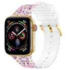 Square Buckle Color Printing Watch Band For Apple Watch Series 8&7 41mm / SE 2&6&SE&5&4 40mm / 3&2&1 38mm(Flamingo 1) - 1