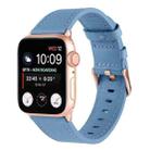 Universal Genuine Leather Watch Band For  Apple Watch Ultra 49mm / Series 8&7 45mm / SE 2&6&SE&5&4 44mm / 3&2&1 42mm(Lake Blue) - 1
