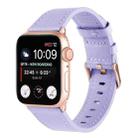 Universal Genuine Leather Watch Band For  Apple Watch Ultra 49mm / Series 8&7 45mm / SE 2&6&SE&5&4 44mm / 3&2&1 42mm(Lavender Purple) - 1