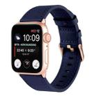 Universal Genuine Leather Watch Band For Apple Watch Series 8&7 41mm / SE 2&6&SE&5&4 40mm / 3&2&1 38mm(Dark Blue) - 1