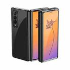 For Samsung Galaxy Z Fold4 Electroplating Transparent Shockproof Phone Case(Black) - 1