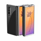 For Samsung Galaxy Z Fold4 Electroplating Transparent Shockproof Phone Case(Silver) - 1