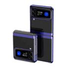 For Samsung Galaxy Z Flip4 Electroplating Transparent Shockproof Phone Case(Blue) - 1