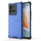 For vivo iQOO 10 Pro 5G Shockproof Honeycomb PC + TPU Protective Phone Case(Blue) - 1