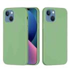For iPhone 14 Plus Solid Color Silicone Phone Case (Mint Green) - 1