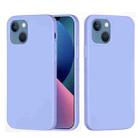 For iPhone 14 Plus Solid Color Silicone Phone Case (Purple) - 1