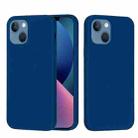 For iPhone 14 Plus Solid Color Silicone Phone Case (Cobalt Blue) - 1