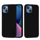 For iPhone 14 Plus Solid Color Silicone Phone Case (Black) - 1