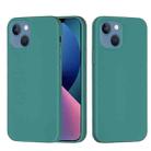 For iPhone 14 Plus Solid Color Silicone Phone Case (Pine Needle Green) - 1