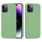 For iPhone 14 Pro Solid Color Silicone Phone Case(Mint Green) - 1