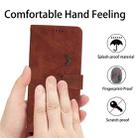 For OPPO A16 / A16s Skin Feel Heart Pattern Leather Phone Case with Lanyard(Brown) - 6