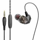 QKZ AK2 Sports In-ear Wired HiFi Sound Heavy Bass 3.5mm Earphone with Mic(Black) - 1