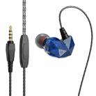 QKZ AK2 Sports In-ear Wired HiFi Sound Heavy Bass 3.5mm Earphone with Mic(Blue) - 1