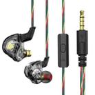 QKZ DMX Sports In-ear HIFI 3.5mm Wired Control Earphone with Mic(Transparent Black) - 1
