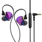 QKZ SK3 3.5mm Sports In-ear Wired HIFI Bass Stereo Sound Earphone with Mic(Blue Purple) - 1