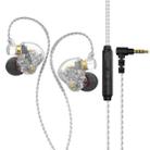 QKZ SK3 3.5mm Sports In-ear Wired HIFI Bass Stereo Sound Earphone with Mic(Transparent) - 1