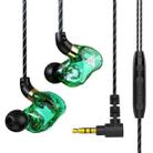 QKZ SK7 3.5mm Sports In-ear Copper Driver Wired HIFI Stereo Earphone with Mic(Green) - 1
