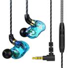 QKZ SK7 3.5mm Sports In-ear Copper Driver Wired HIFI Stereo Earphone with Mic(Sky Blue) - 1