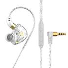 QKZ SK8 3.5mm Sports In-ear Dynamic HIFI Monitor Earphone with Mic(White) - 1