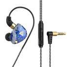 QKZ SK8 3.5mm Sports In-ear Dynamic HIFI Monitor Earphone with Mic(Blue) - 1