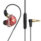 QKZ SK8 3.5mm Sports In-ear Dynamic HIFI Monitor Earphone with Mic(Red) - 1