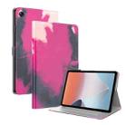 For OPPO Pad Air Watercolor Pattern Flip Leather Tablet Case(Berry Color) - 1