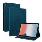 For OPPO Pad Air Butterfly Flower Embossed Leather Tablet Case(Blue) - 1