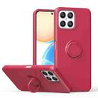 For Honor X8 Ring Kickstand Silicone Phone Case(Hawthorn Red) - 1