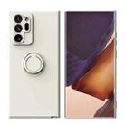 For Samsung Galaxy Note20 Ultra Ring Kickstand Silicone Phone Case(Antique White) - 1