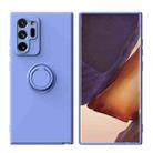 For Samsung Galaxy Note20 Ultra Ring Kickstand Silicone Phone Case(Purple) - 1