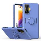 For Xiaomi Poco F4 GT Ring Kickstand Silicone Phone Case(Purple) - 1