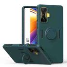 For Xiaomi Poco F4 GT Ring Kickstand Silicone Phone Case(Army Green) - 1