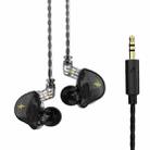 QKZ ZXT Sports In-ear Wired Control Plug HIFI Stereo Stage Monitor Earphone, Style:Standard Version(Black) - 1