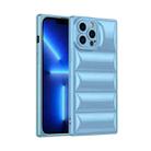 For iPhone 13 Pro Max Plated Down Jacket Phone Case (Sierra Blue) - 1