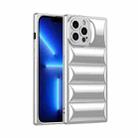 For iPhone 11 Pro Max Plated Down Jacket Phone Case (Silver) - 1
