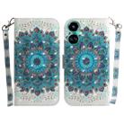 For Tecno Camon 19 3D Colored Horizontal Flip Leather Phone Case(Peacock Wreath) - 1