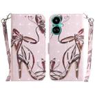 For Tecno Camon 19 3D Colored Horizontal Flip Leather Phone Case(Butterfly High-heeled) - 1
