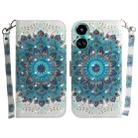 For Tecno Camon 19 Pro 5G 3D Colored Horizontal Flip Leather Phone Case(Peacock Wreath) - 1