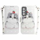 For Tecno Spark 6 GO 3D Colored Horizontal Flip Leather Phone Case(Cute Cat) - 1