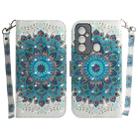 For Tecno Spark 6 GO 3D Colored Horizontal Flip Leather Phone Case(Peacock Wreath) - 1