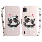 For Nokia C2 2nd Edition 3D Colored Horizontal Flip Leather Phone Case(Heart Panda) - 1