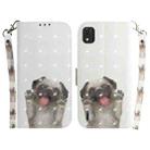 For Nokia C2 2nd Edition 3D Colored Horizontal Flip Leather Phone Case(Pug) - 1