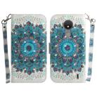 For Nokia C21 3D Colored Horizontal Flip Leather Phone Case(Peacock Wreath) - 1