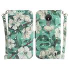 For Nokia C21 3D Colored Horizontal Flip Leather Phone Case(Watercolor Flower) - 1