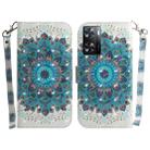 For OPPO A57 2022 4G/A57 2022 5G/Realme Q5i/Realme V23 5G/Realme Narzo 50 5G/A77 5G 3D Colored Horizontal Flip Leather Phone Case(Peacock Wreath) - 1