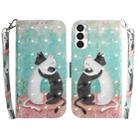 For Tecno Pova 3 LE7 3D Colored Horizontal Flip Leather Phone Case(Black White Cat) - 1